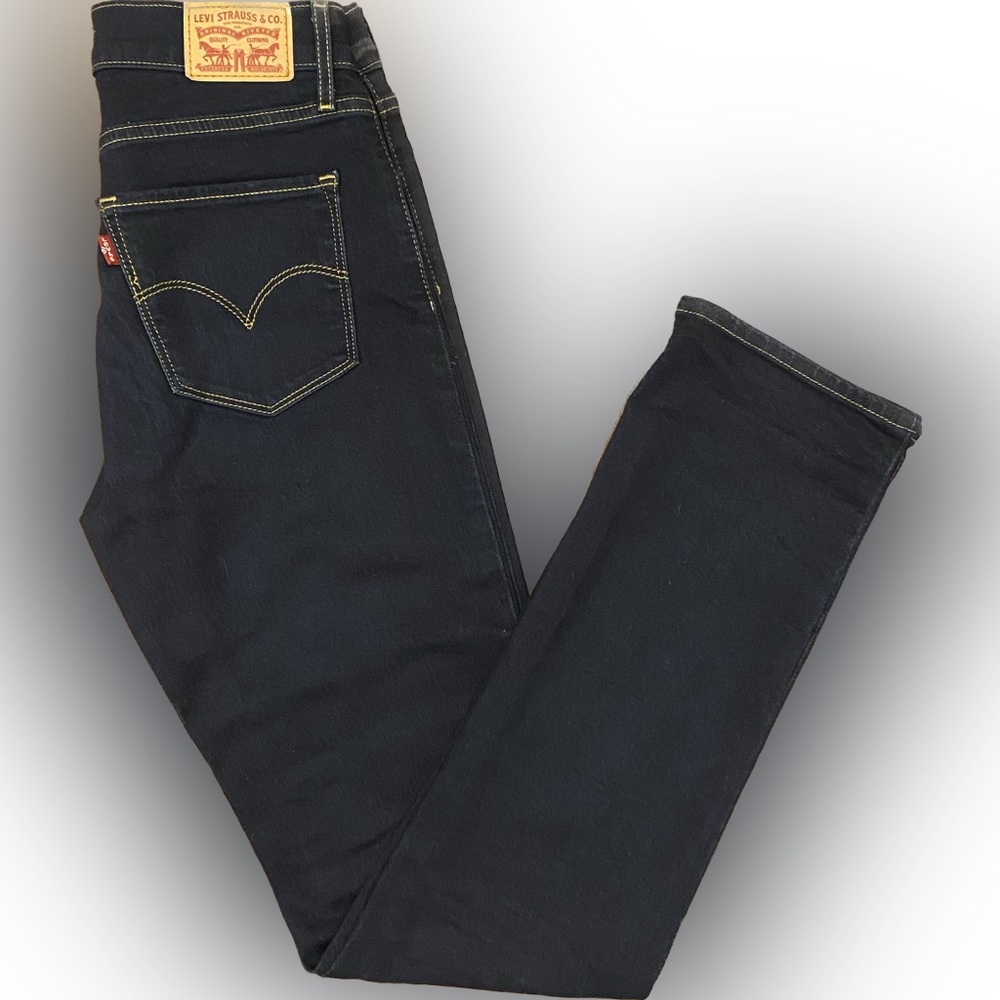 Levi's® 724™ High Rise Straight Jeans dark blue stretch 27 - Picture 6 of 10